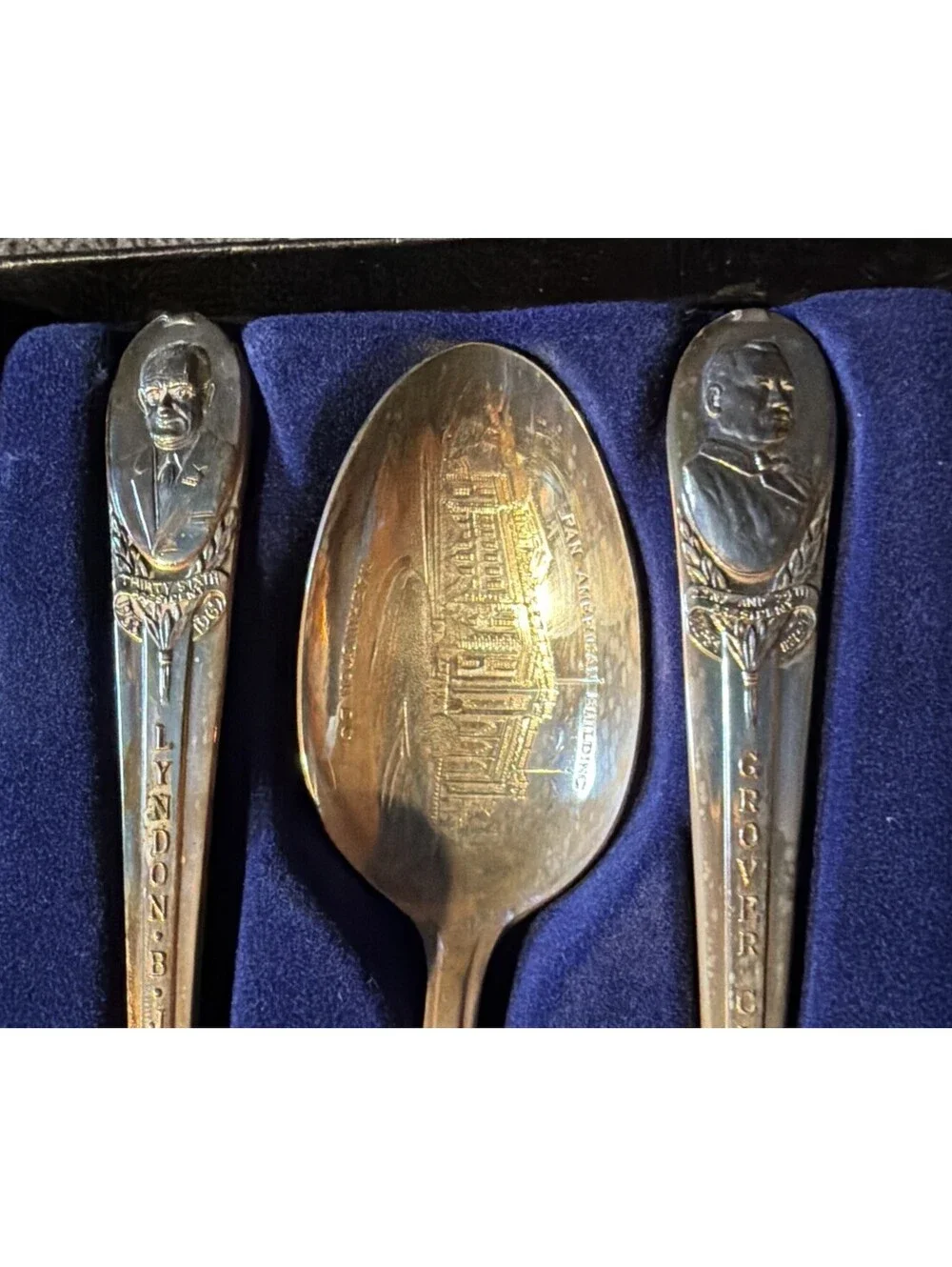 Vintage WM Rogers IS Silverplate Presidential Commemorative Spoons - Set of 3